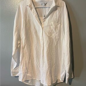 Old Navy White Boyfriend Shirt XL Tall